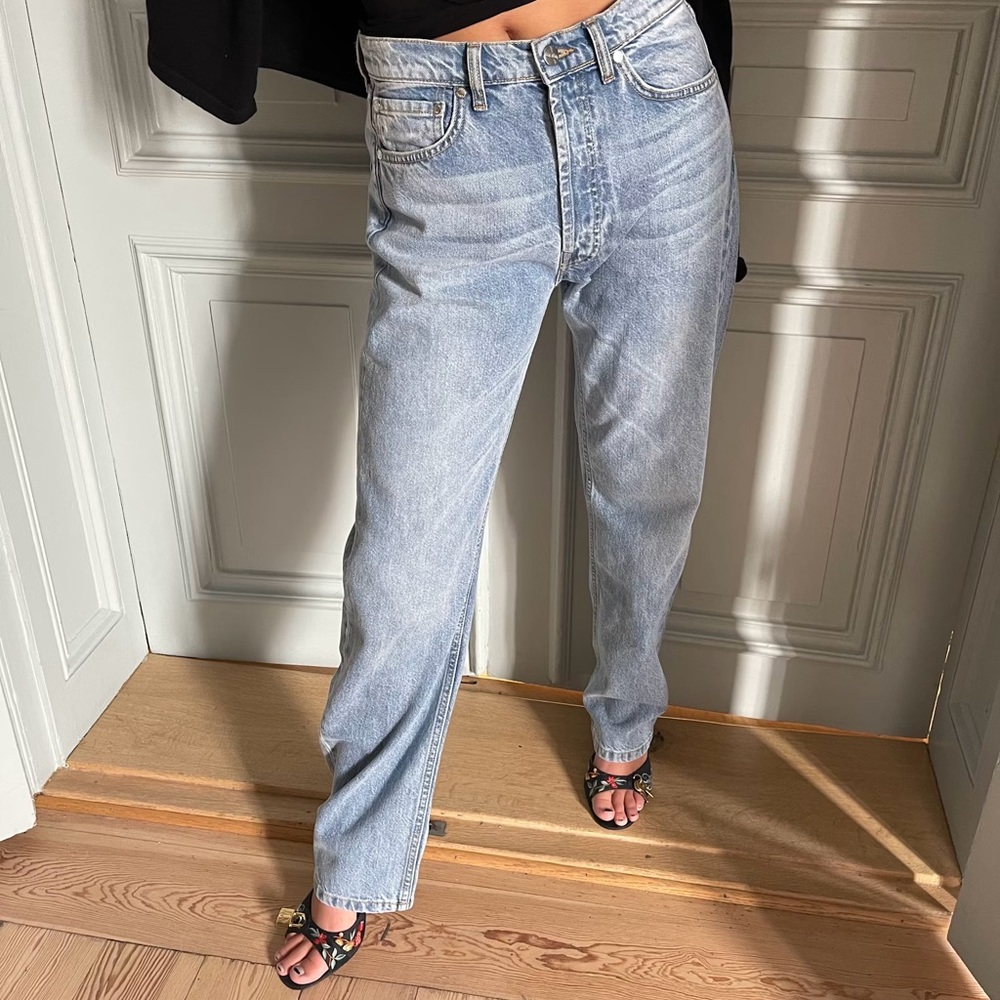 Djerf Avenue Relaxed Jeans Washed Blue Size 27